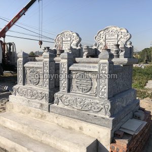 Mộ tam sơn đá xanh đen 11